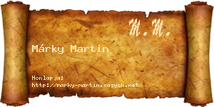 Márky Martin névjegykártya