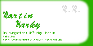 martin marky business card